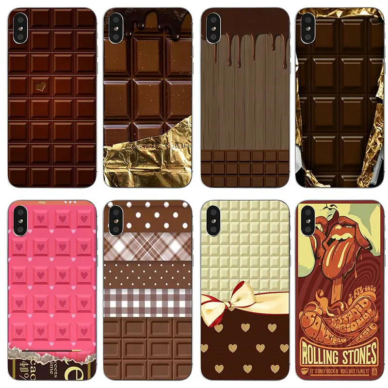 Delicious Chocolate Soft TPU Silicone Mobile Phone Cases Cover for iPhone 4 4S 5 5S 5C SE 6 6S 7 8 Plus X XR XS Max Coque Shell | Мобильные