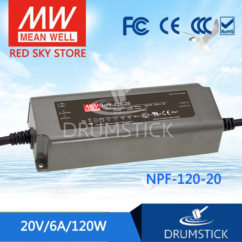 

MEAN WELL NPF-120-20 20V 6A meanwell NPF-120 20V 120W Single Output LED Switching Power Supply