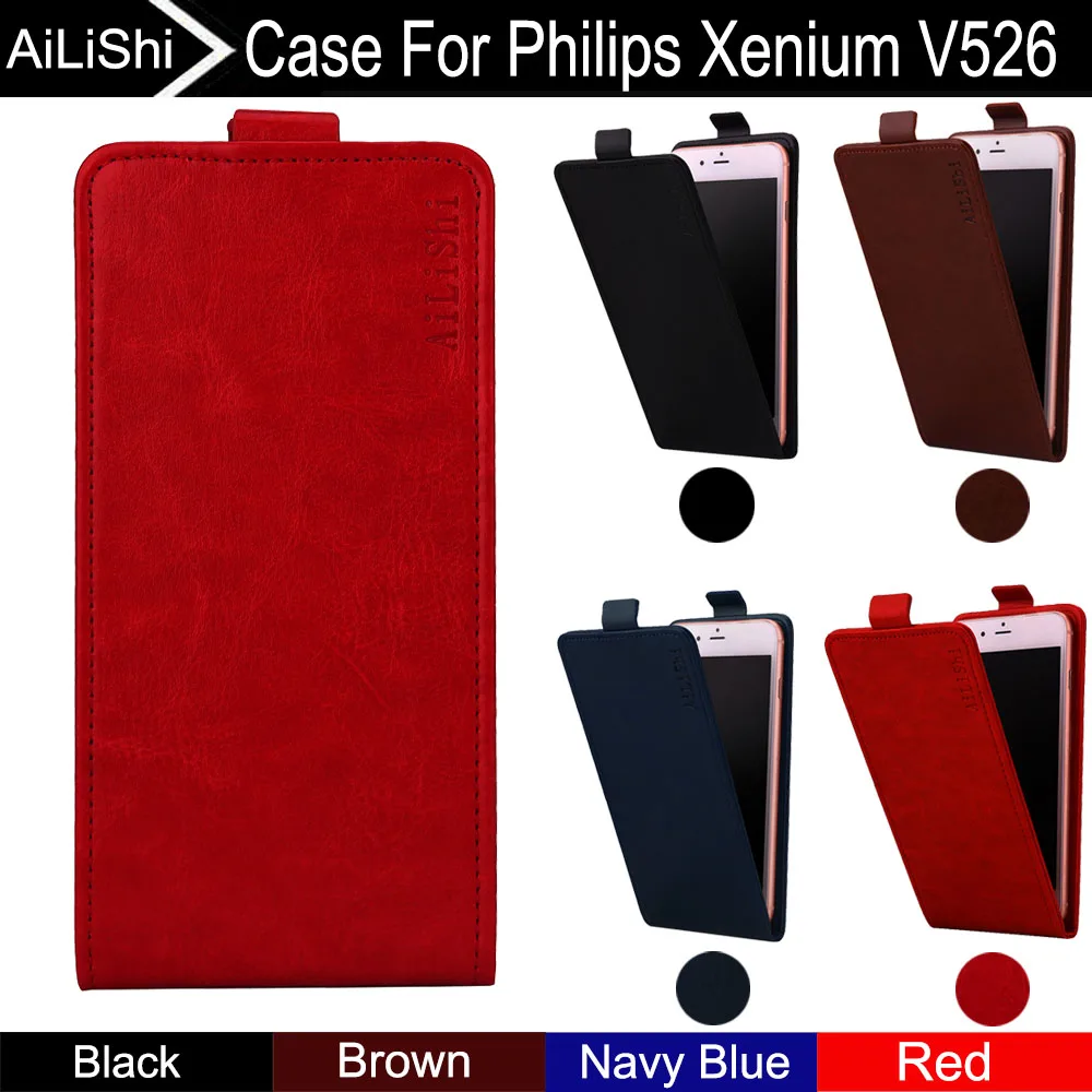 Чехол AiLiShi для Philips Xenium V526 Вертикальный флип телефона роскошный кожаный чехол