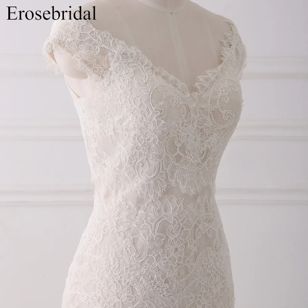 Женское платье Русалочка Erosebridal кружевное для свадьбы с коротким шлейфом модель