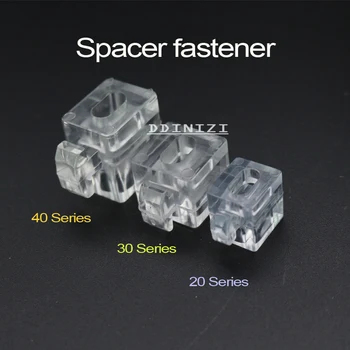 

HOT sale 3030 Spacer fastener Organic glass acrylic connector block EU standard 30/40/45 series Aluminum Profile Accessories