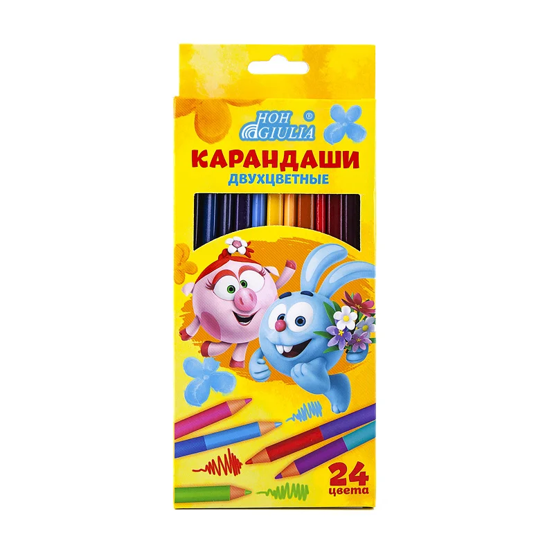 HOHGIULIA 12Pcs 24 Colors Double-headed Colored Pencil Stationery Drawing Pens Professional Painter Art Learning Supplie P049 |