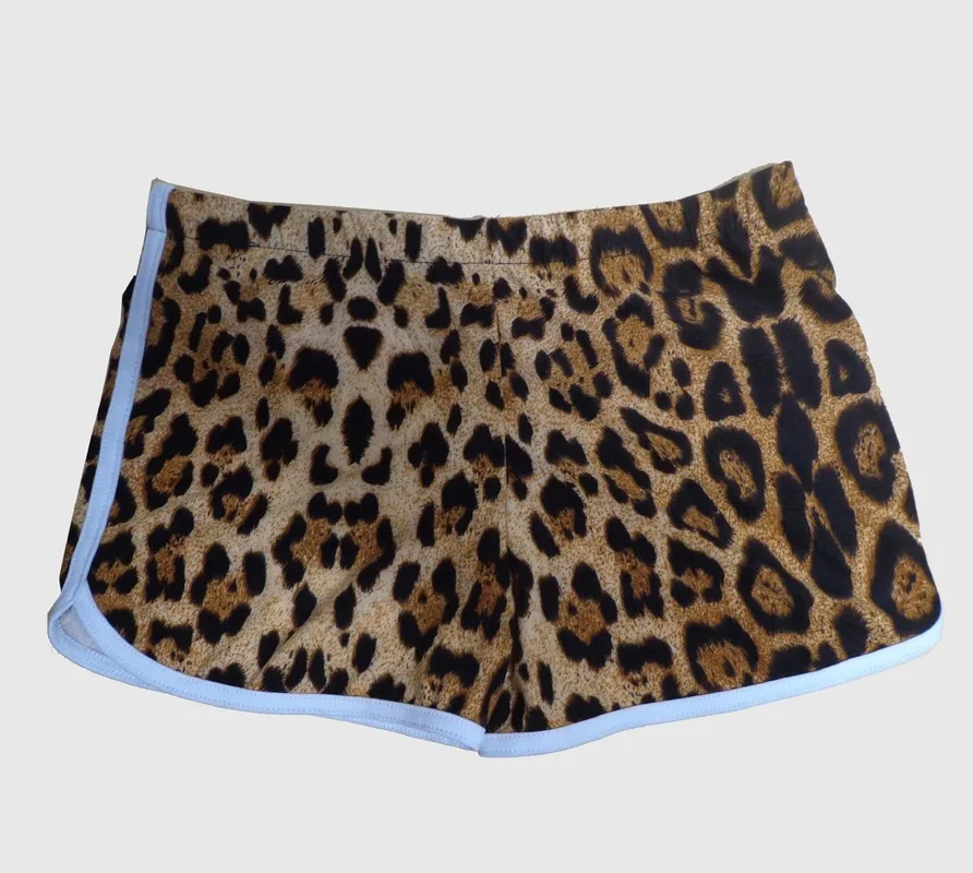 Летние уличные повседневные женские короткие брюки женские универсальные свободные прочный мягкий хлопок для отдыха стрейч шорты плюс размер Леопардовый принт