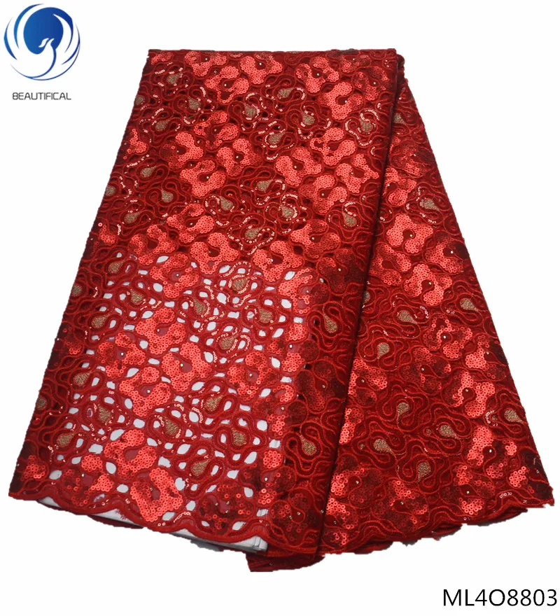 

BEAUTIFICAL organza lace fabrics 2019 shiny nigerian laces fabrics with sequins organza laces dresses 5yards ML4O88