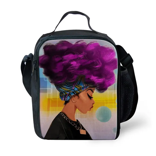 THIKIN африканская американская девушка школьные сумки для подростков девочек черный Королева школьный рюкзак детский мешок на заказ - Цвет: P4814G