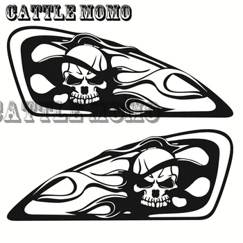 

Motorcycle Skull Flame Design Tank Decal Sticker For Sportster Nightster Iron XL883 Forty Eight seventy two XL1200 Tank Decals