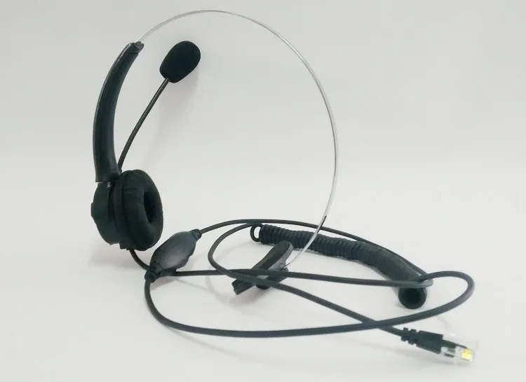 Call Center Headset Telephone Corded Wired Mic Office Head Phone RJ11 Headset fits for all telephones