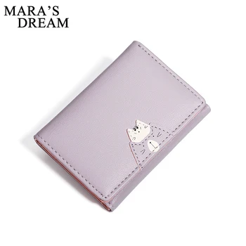 

Mara's Dream Kawaii Cute Cat Short Wallet Women Girls Leather Coin Purse Card Holder Cartoon Hasp Ladies Small handbag Clutchs