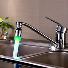 100 unids Cocina Aireador Del Grifo de Luz LED Grifo Con Sensor de Temperatura Romántica 3 Colores Del Resplandor del Agua de Baño Accesorios