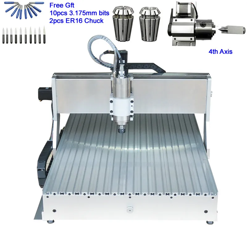

2.2KW CNC Milling Machine 6090 3 Axis 4 Axis USB Parallel port CNC Router Engraver for Metal Woodworking
