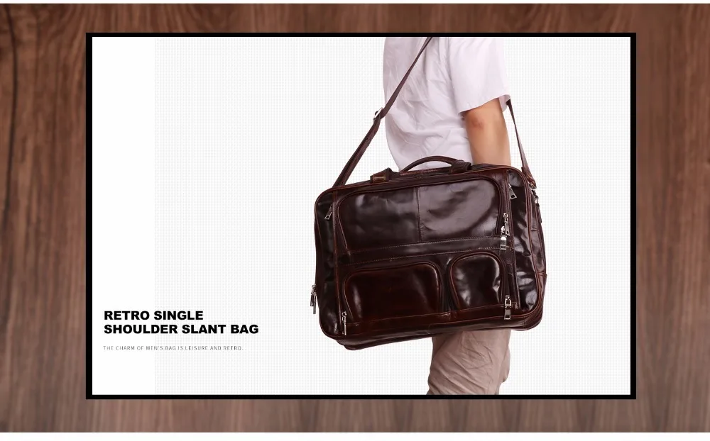 Дорожная сумка для ноутбука для мужчин, портфель, большая вместительность, деловые сумки, кожа, для компьютера, офиса, работы, сумка для файлов, для Macbook Pro 17