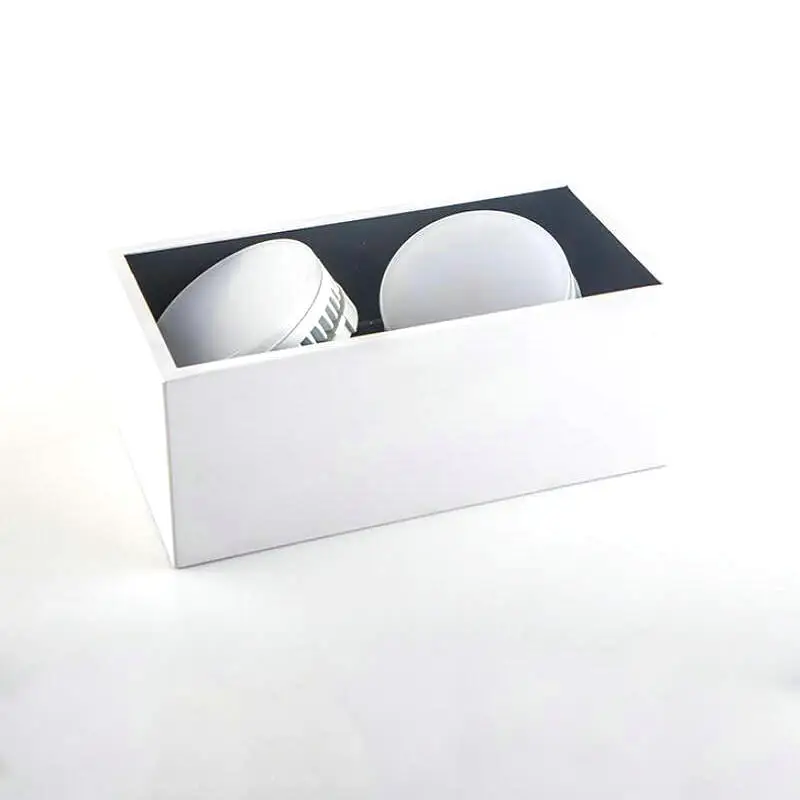 o Envio Gratuito de Alta Qualidade Quadrado 20 w Duplo Gx53 Branco ou Preto Led Downlights Lâmpadas ce Rosh 6 Pçs e lote 15 Luzes embutidas de LED