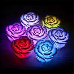 Высокое качество светодиодный ночной Светильник романтическая Роза Ночной свет цвет измененный светильник светодиодный оригинальная