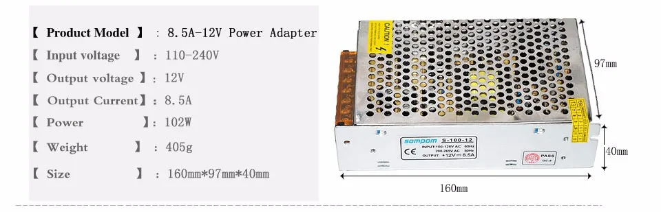 10A 15A 20A 30A AC110V-240V к DC12V переключатель адаптер питания трансформатор DC адаптер для SMD светодиодные ленты светильник - Цвет: 16.7A 200W