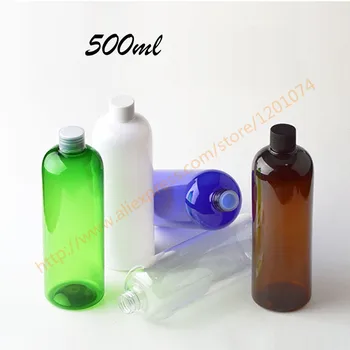 

500ml pretty colors PET bottle with plastic lid + reducer,essential oil/liquid/moisturizer/facial water container