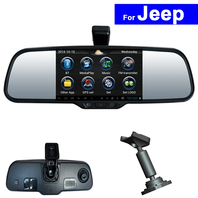 Touch Screen Car Rear View Mirror DVR GPS Bluetooth WIFI for Jeep