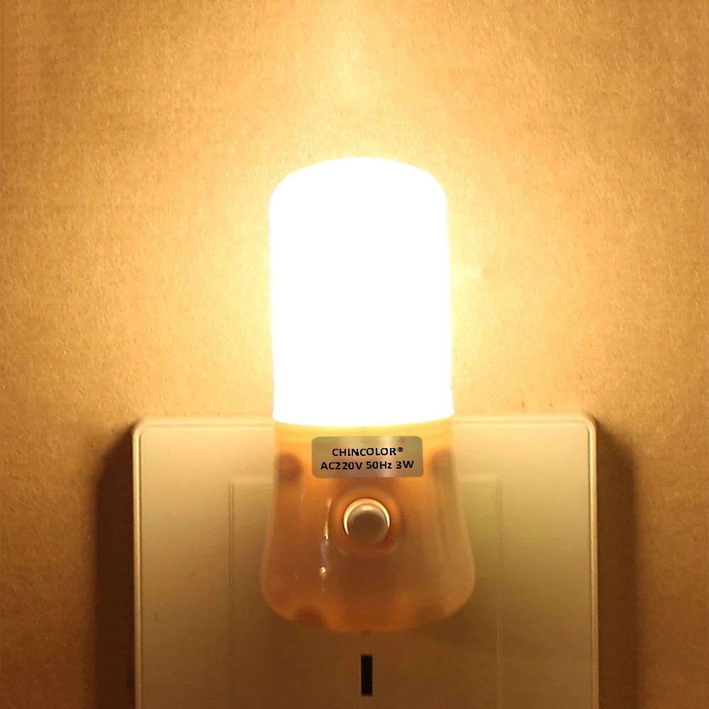 

Led Night Light Luminaria Led Switch Night Lamp 110v-220v EU/US Led Energy Saving Lamp Bedside Lamp Night Led Light CHINCOLOR IQ