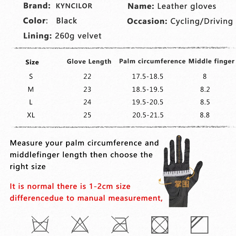 Winter Warm Men's Leather Gloves Black Touch Screen Gloves For Men Fashion Brand Winter Warm Mittens Full Finger handschuhe - Image 4