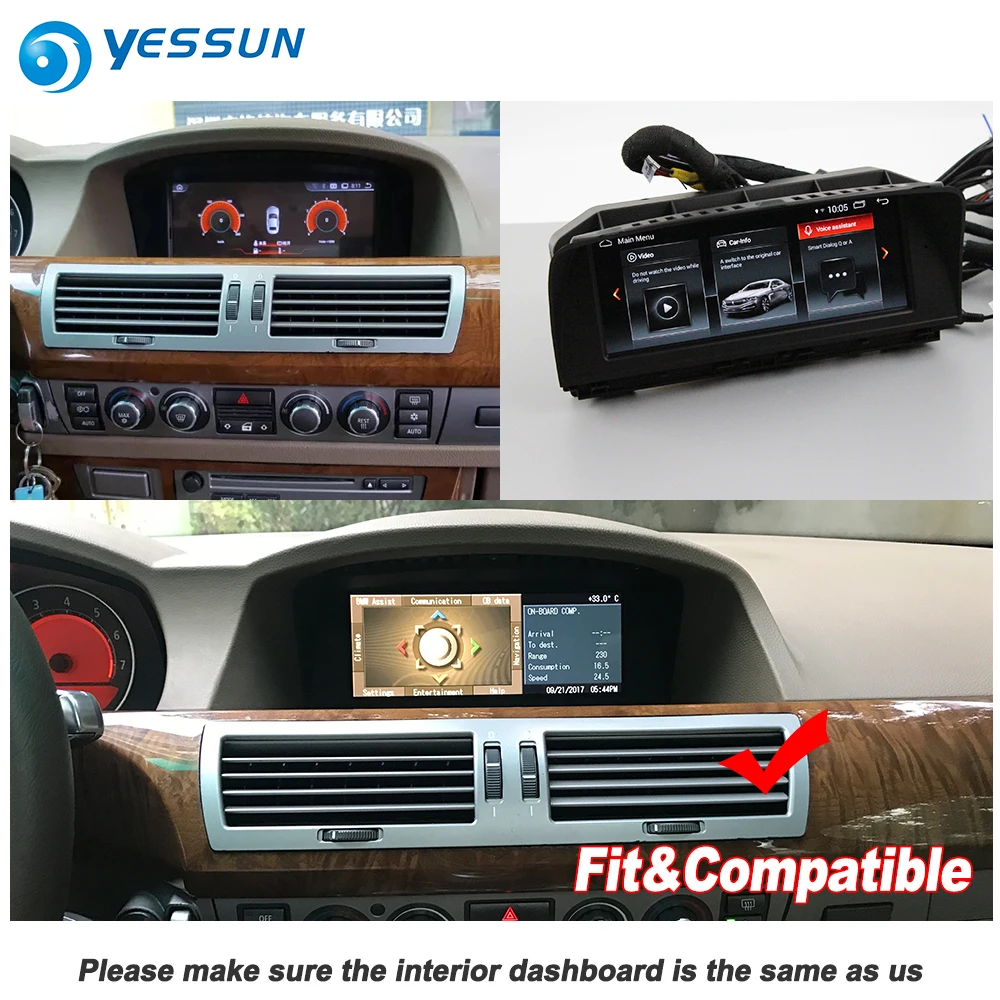 Excellent YESSUN For BMW 7 E65 E66 2001~2008 Car Android Carplay original style GPS Navi map Navigation Player Media Hi-Fi Wifi No DVD 2
