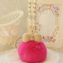 Fashion Cute Bowknot Car Pendant Car Interior Jewelry Decor Car Mirror Hanging Ornament Decor