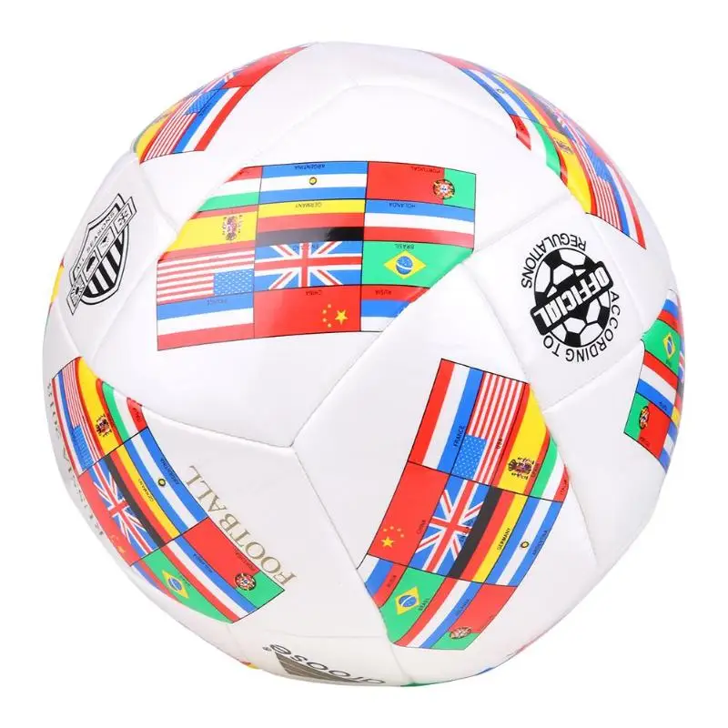 Прочный официальный размер 5, футбол, флаг, ТПУ, стандартный футбольный мяч, гол, команда, высокое качество, тренировка, популярный - Цвет: Colorful