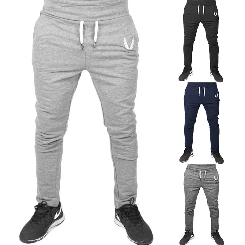 Vomint cotton men's jogging sportswear pants casual stretch cotton men's fitness pants tight sports pants trousers