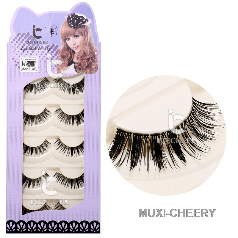 5 Pairs Japanese Serious Makeup False Eyelashes Long Thick Eye Lash Extensionin False Eyelashes