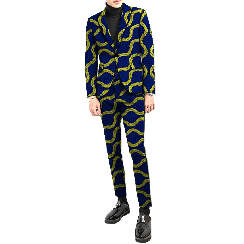 New Arrivals Men Suits Ankara Fashion Blazer And Trouser Customized Two Pieces Mens Wedding Blazer Suits Plus Size Street Wear