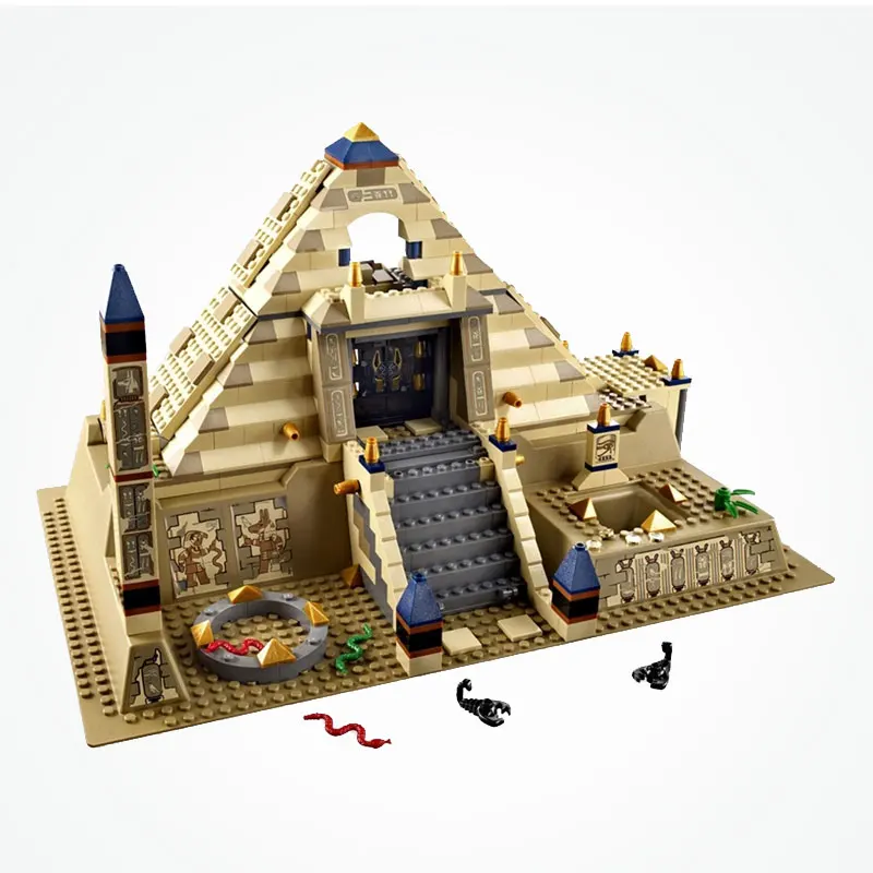 

World Great Architecture Egyptian Pharaoh Pyramid 822pcs Blocks Compatible Legoing City House Construction Set