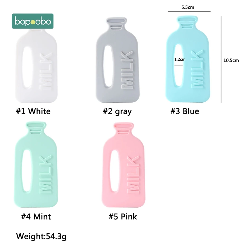 Bopoobo Silicone1pc детский прорезыватель BPA бесплатная бутылка для молока в форме новогоднего подарка для детей, Силиконовые Прорезыватели для