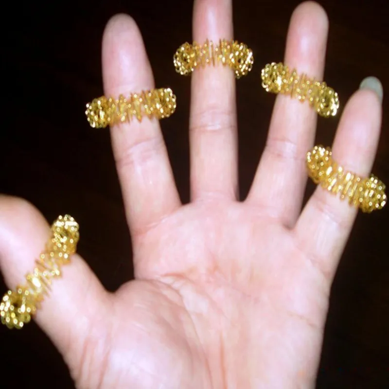 15pcs/Lot Tcare Acupuncture Massage finger Rings Roller Finger Massager for arthritis women man