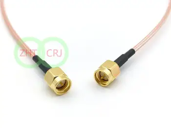 

50PCS RG316 cable SMA male plug to SMA male plug straight crimp
