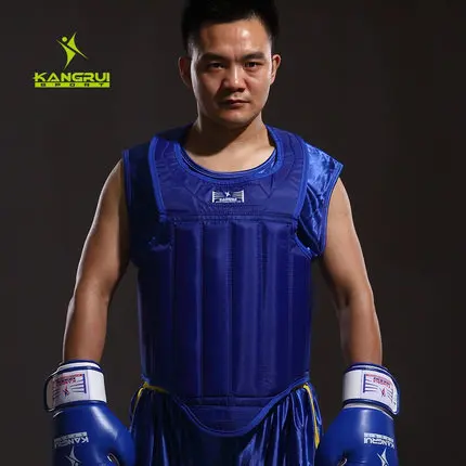 

Wushu Sanda Chest Guard Taekwondo Chest Protector Breast Pad Armor Waist Guard