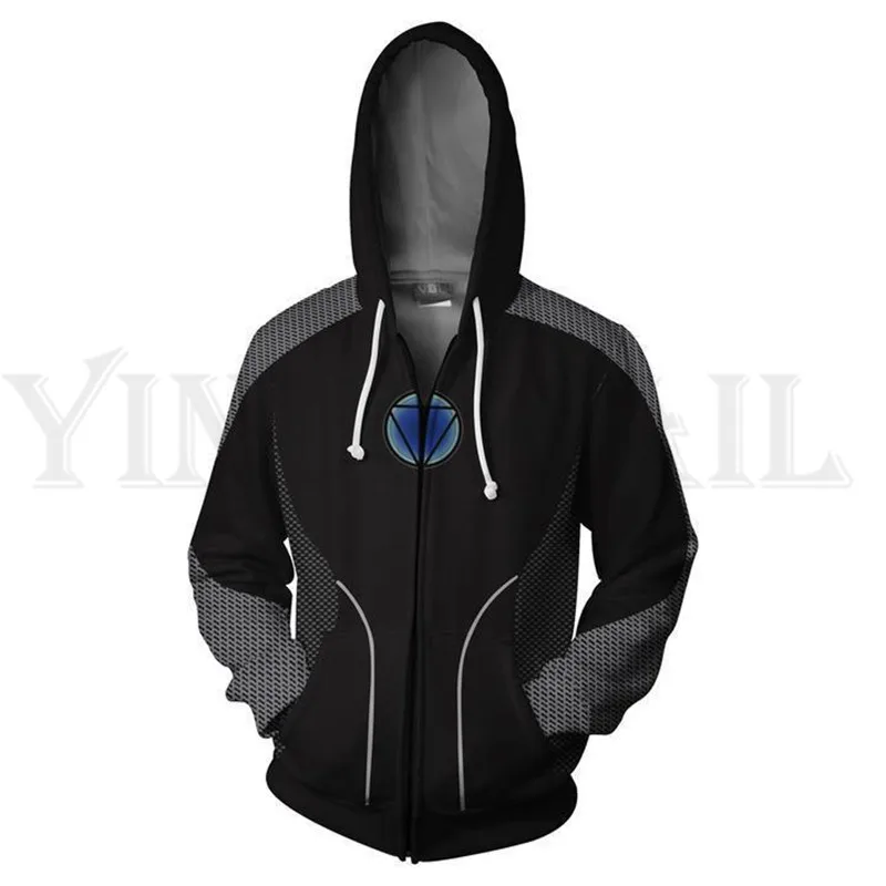 

Men and Women Zip Up Hoodies The Avengers 4 Hooded Jacket Iron Man Superheroes Sweatshirt Streetwear Tony Stark Cosplay Costume