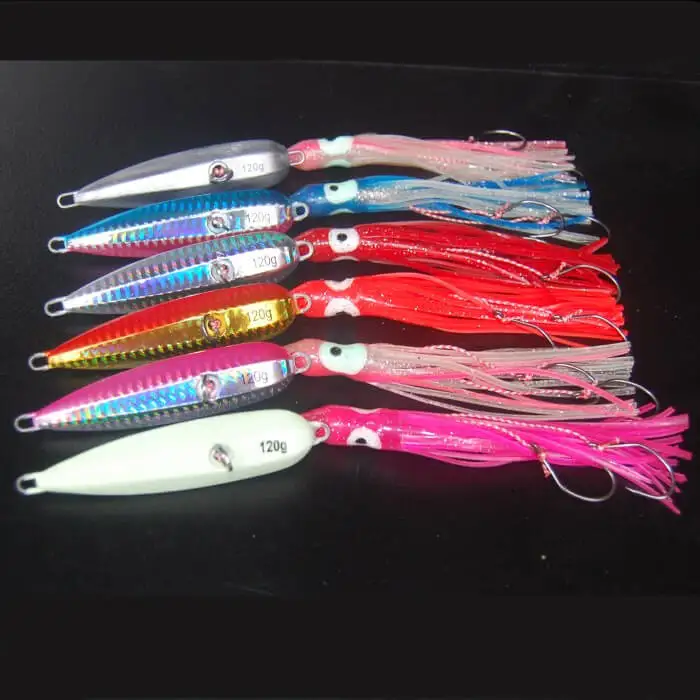 

6pcs 200g Micro Jigs Fishing Lure Bait Squid Assist Skirts Jig Inchiku Jigging Snapper King Deap Sea Offset Crankbait Swimbait