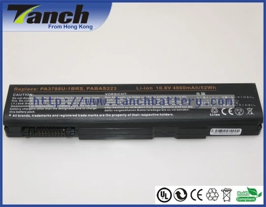 

Laptop batteries for TOSHIBA PA3788U-1BRS PA3787U-1BRS PABAS221 DYNABOOK SATELLITE B550/B Tecra M11 10.8V 6 cell