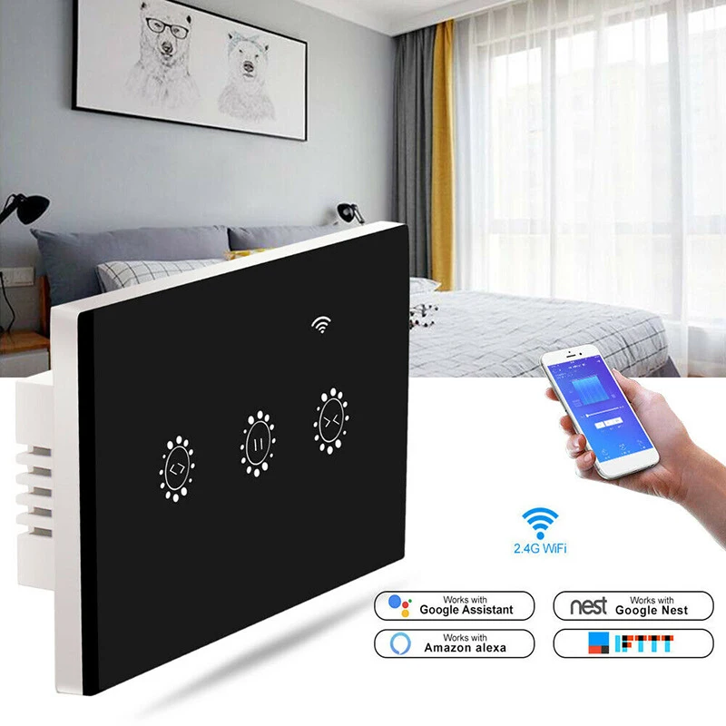Smart Home WiFi Electrical touch Blinds curtain switch Ewelink APP Voice Control by Alexa Echo for Mechanical Limit Blinds Motor