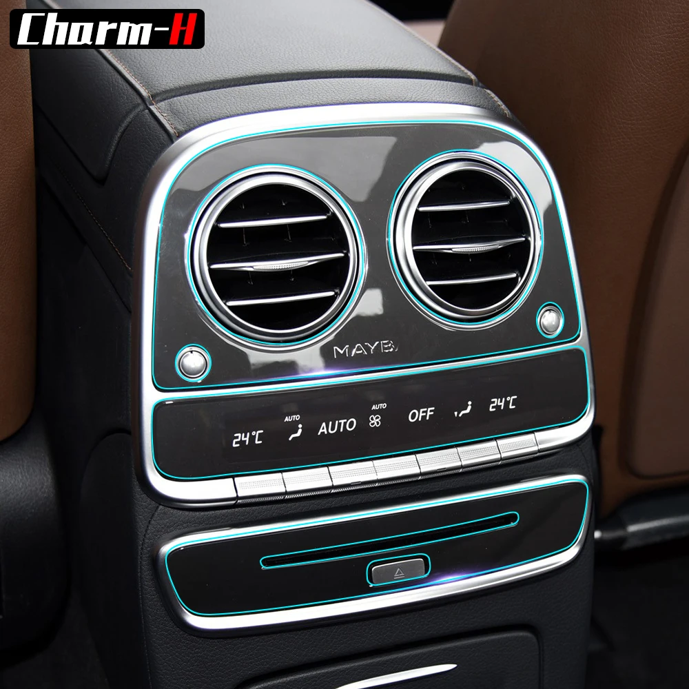 Untuk Mercedes Benz S Class Maybach S400 2013 2017 Konsol Tengah Dashboard Gear Shift Pintu Panel Tpu Pelindung Film Stiker Mobil Stiker Aliexpress