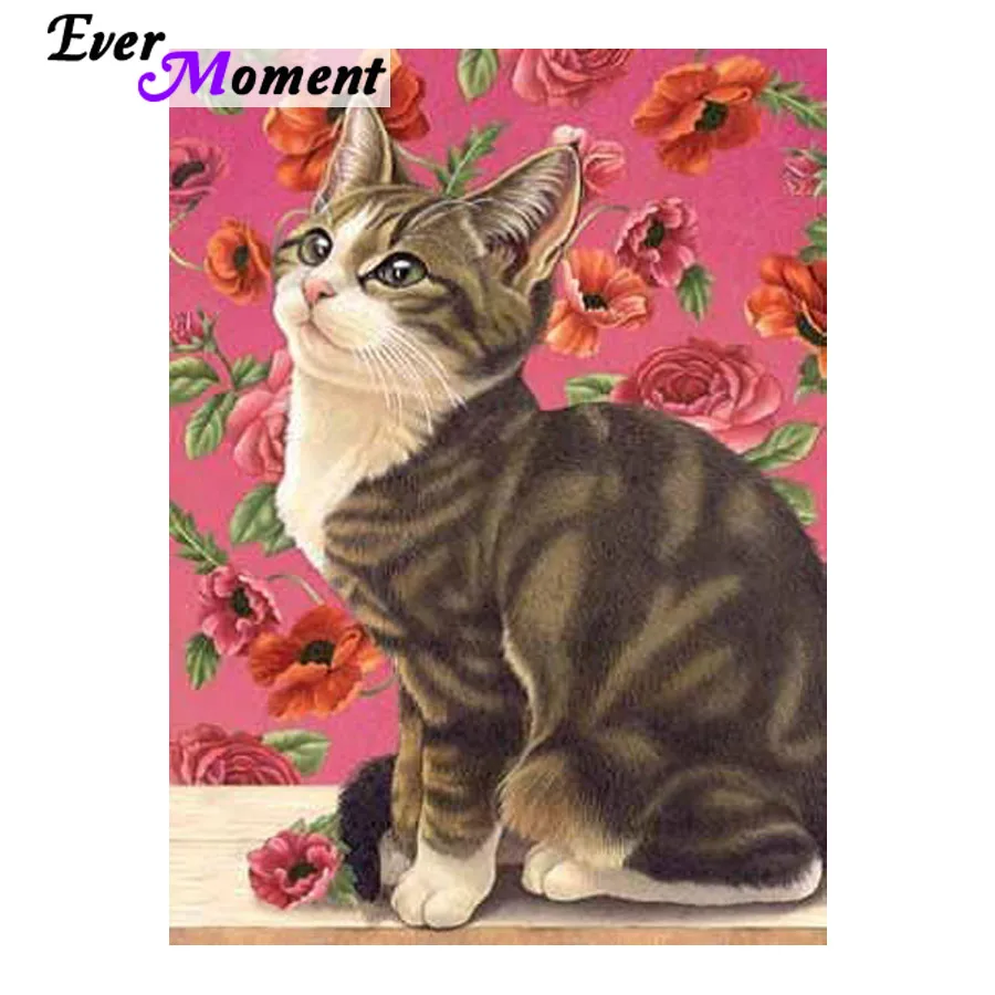 Картина с розовыми розами Ever Moment алмазная вышивка изображением животных
