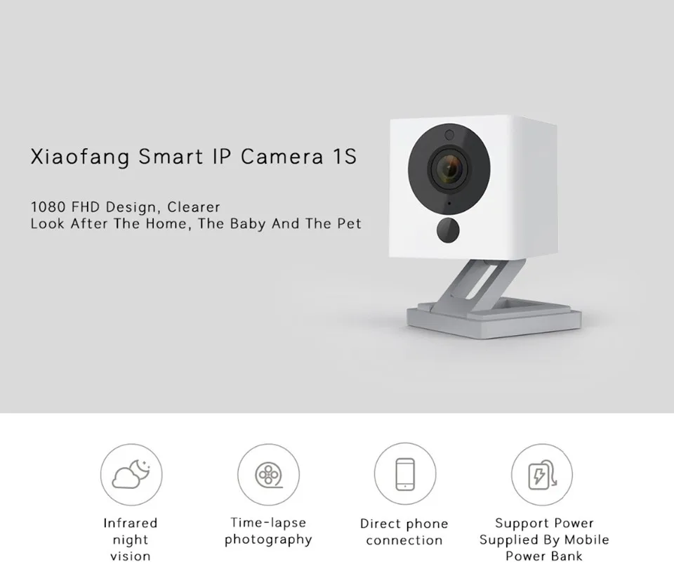 Xiaomi CCTV Mijia Xiaofang 110 градусов F2.0 8X1080 P цифровой зум умная камера IP wifi Беспроводная камера мини подарок для ребенка