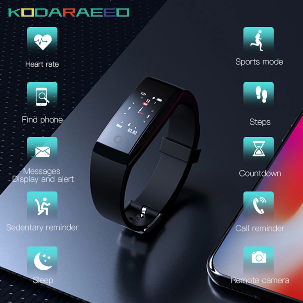 

W8 Smart band IP67 Waterproof Smart Wristband Heart rate tracker Smart Wrist Fitness tracker Smart Bracelet for Android and IOS
