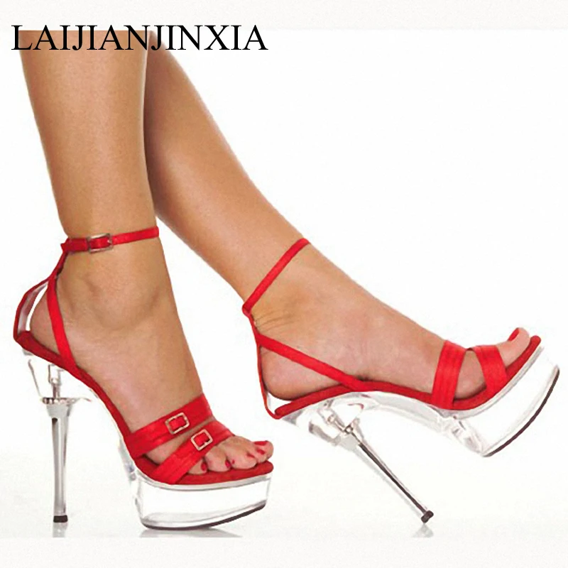 LAIJIANJINXIA 5 Inch High Heels Shoes Sexy Dance Shoes 14 CM High Heels Sandals Night Club Women Pole Dancing Shoes M-003