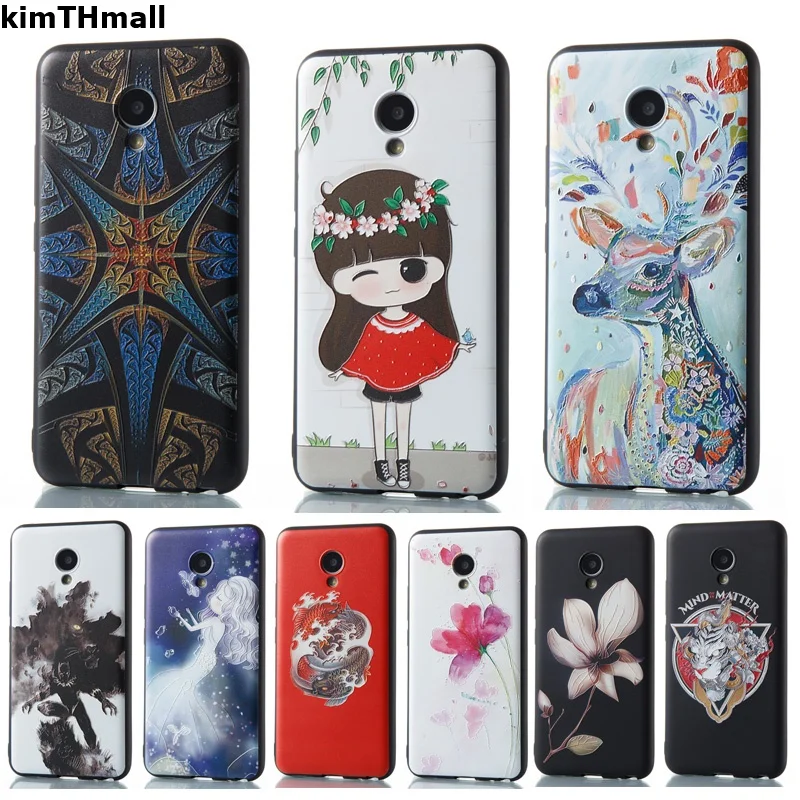 Чехол для Meizu M3 M3s mini M5 M6 Note M6s M5s Pro 6 Plus MX6 задняя крышка 3D рельефный милый кожаный