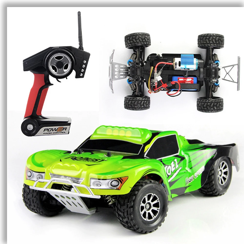 

1:18 RC Car WLtoys A969 High Speed 2.4GHz Remote Control Off Road Racing 4WD Truck Model Toys for Kids Gift