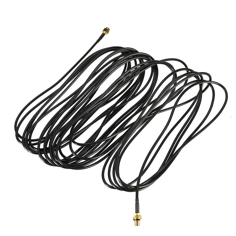 Universal Male to Female 9m Standard RP-SMA MF Jack Wifi Antenna Extension Cable Lead Wire Gold Plated