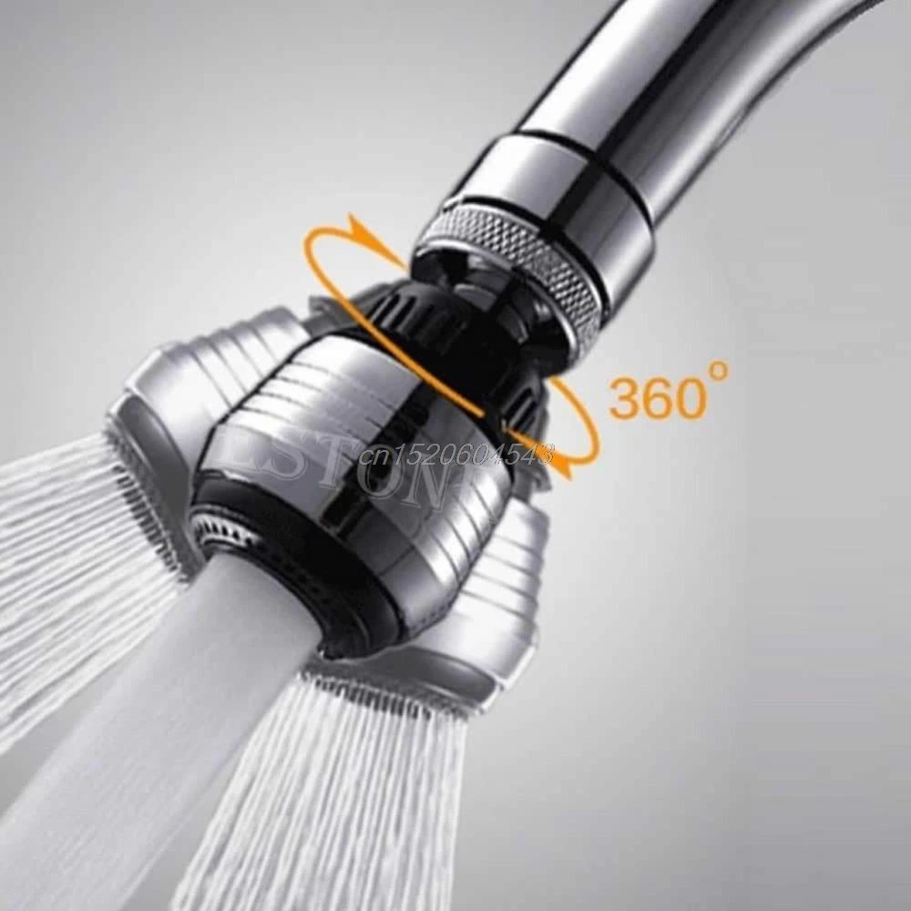 

360 Rotate Swivel Faucet Nozzle Filter Adapter Water Saving Tap Aerator Diffuser S08 Drop ship