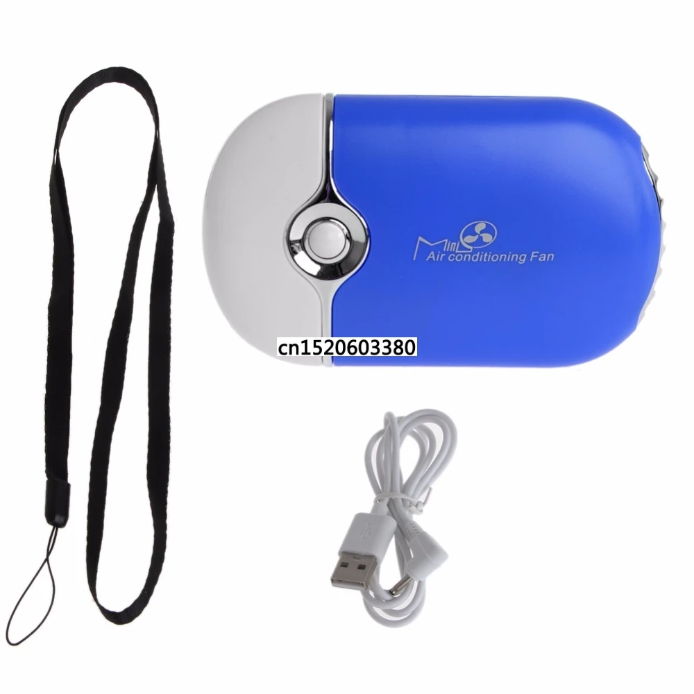 

Free_on Mini Portable Hand Held Desk Air Conditioner Humidification Cooling Fan Cooler