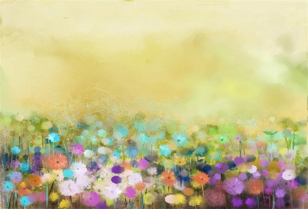 

Laeacco Flowers Painting Gradient Color Baby Newborn Photography Backgrounds Customized Photographic Backdrops For Photo Studio