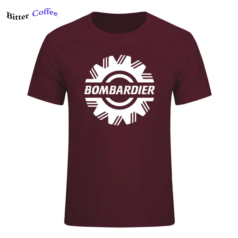 Мужская Винтажная Футболка Bombardier летняя футболка с логотипом мотоцикла большие
