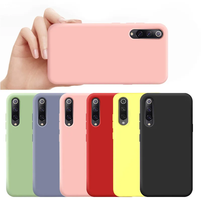 

Lovely Pure Color Liquid Silicone TPU Phone Case For Xiaomi Mi 9 SE 8 Lite Mi A2 6X Redmi Note 7 6 K20 Pro Full Protective Cover